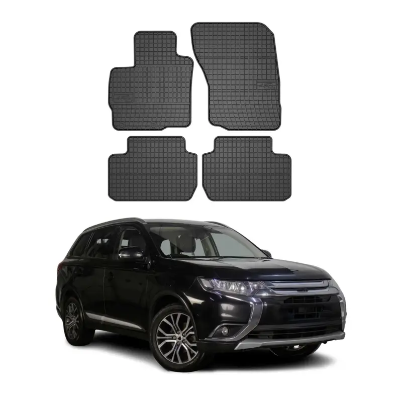 Top-Seller OMAC Gummi Fußmatten für Mitsubishi Outlander 2014-2020 Automatten Schwarz 4x