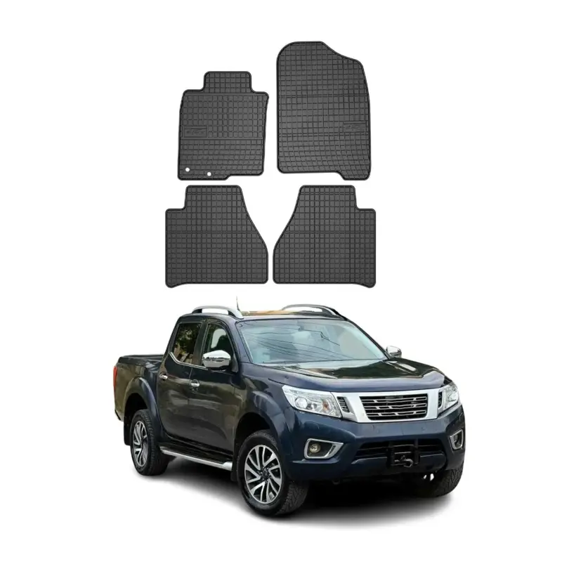OMAC Gummi Fußmatten für Nissan Navara 2015-2023 Automatten Gummi Schwarz 4tlg Kracherpreis