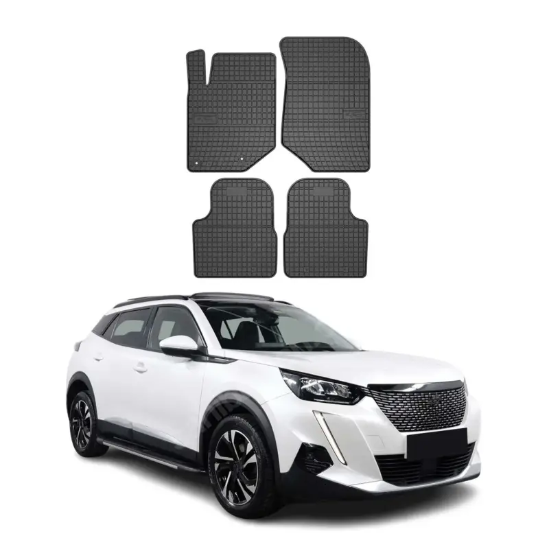 OMAC Gummi Fußmatten für Peugeot 2008 2019-2026 Automatten Gummi Schwarz 4tlg Billig