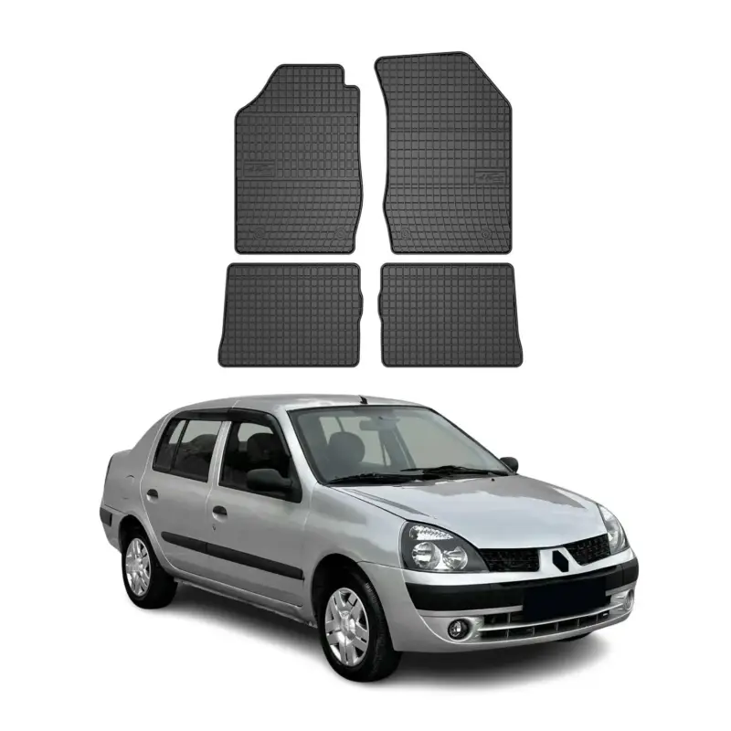 OMAC Gummi Fußmatten für Renault Clio 1998-2005 Automatten Gummi Schwarz 4tlg Aktuell