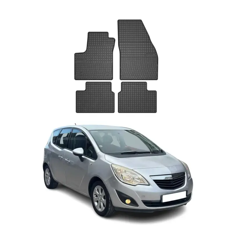 Wochenendangebot OMAC Gummi Fußmatten für Opel Meriva B 2010-2017 Automatten Gummi Schwarz 4tlg