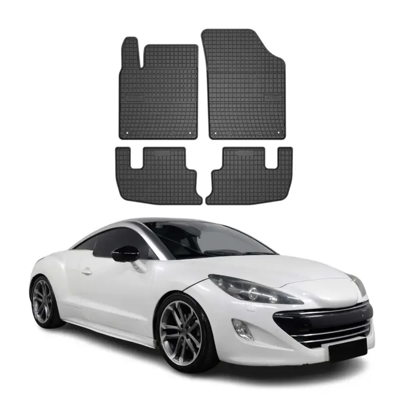 OMAC Gummi Fußmatten für Peugeot RCZ 2010-2015 Automatten Gummi Schwarz 4tlg Rabatt