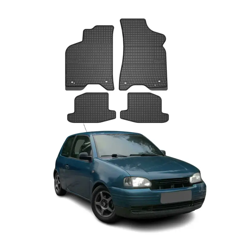 OMAC Gummi Fußmatten für Seat Arosa 1997-2005 Automatten Gummi Schwarz 4tlg Billig