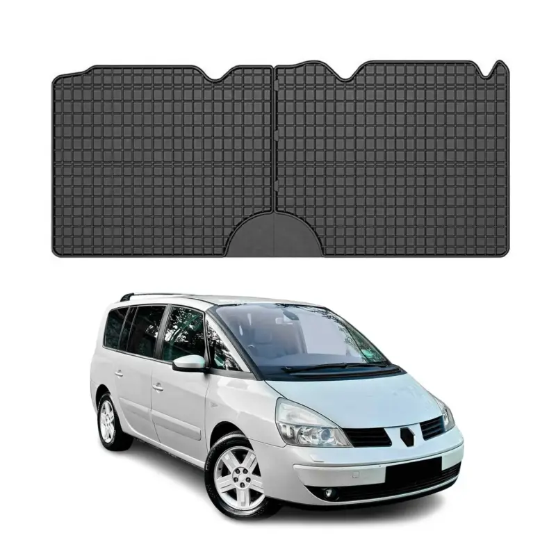 Top-Seller OMAC Gummi Fußmatten für Renault Espace 3.Sitzreihe 2002-2014 Matten Schwarz 2x