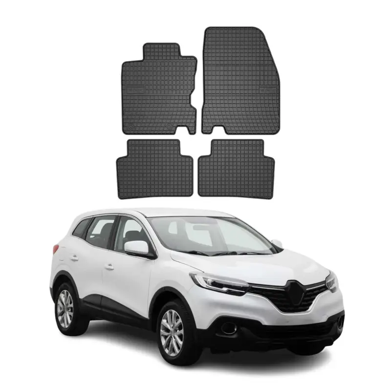 OMAC Gummi Fußmatten für Renault Kadjar 2015-2018 Automatten Gummi Schwarz 4tlg Preiswert