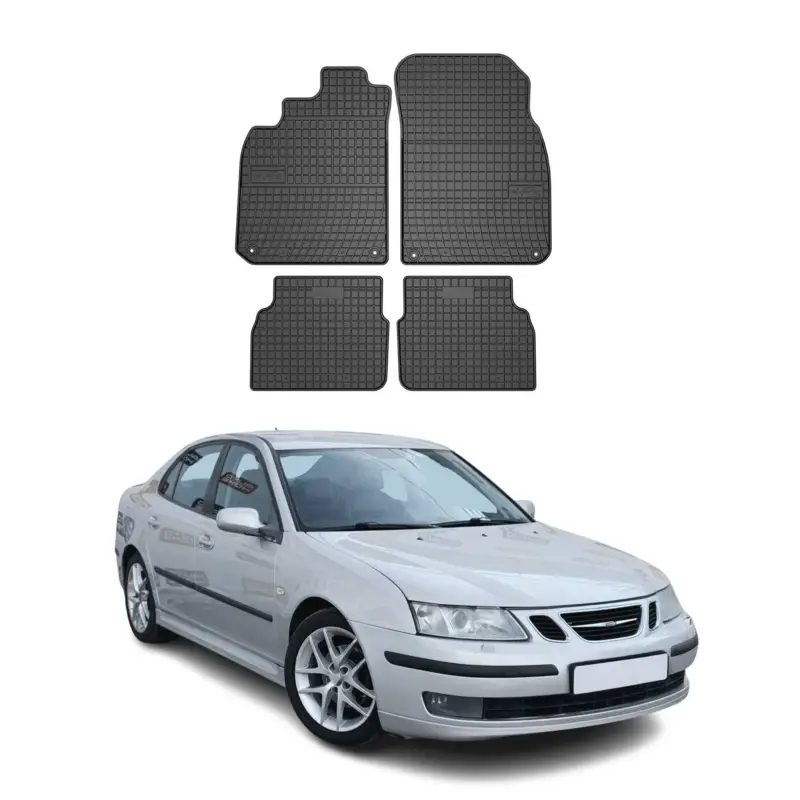 OMAC Gummi Fußmatten für Saab 9-3 2002-2011 Automatten Gummi Schwarz 4tlg Angebot