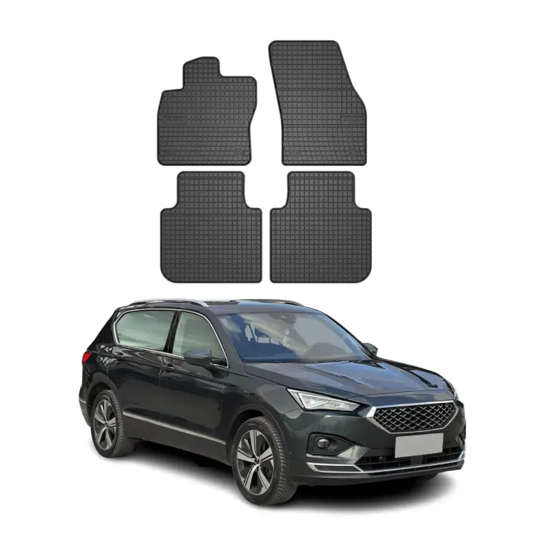 OMAC Gummi Fußmatten für Seat Tarraco 2018-2024 Automatten Gummi Schwarz 4tlg Bestpreis