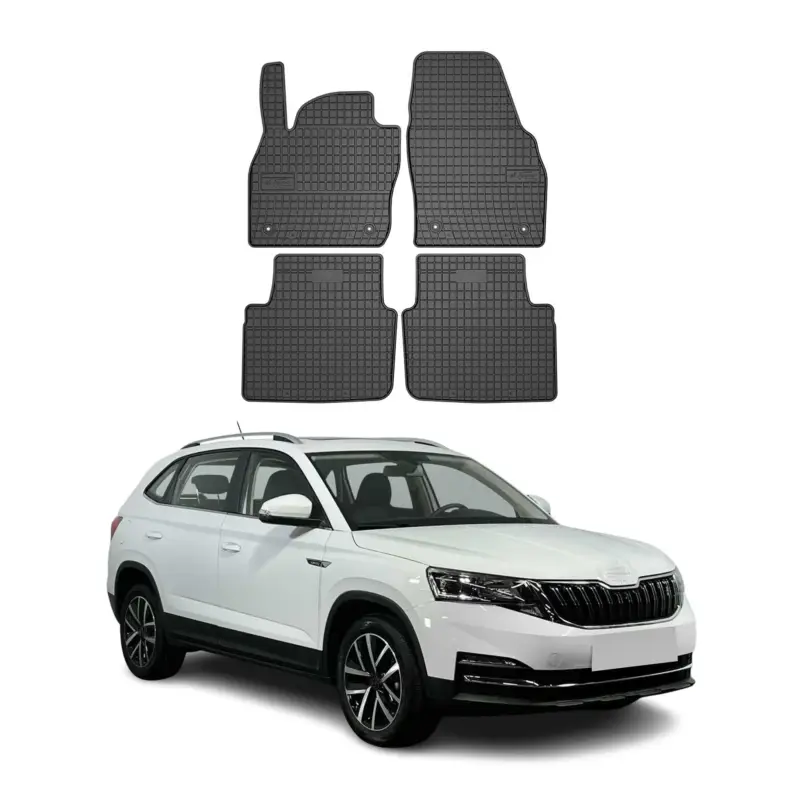 OMAC Gummi Fußmatten für Skoda Kamiq 2019-2026 Automatten Gummi Schwarz 4tlg Bestseller