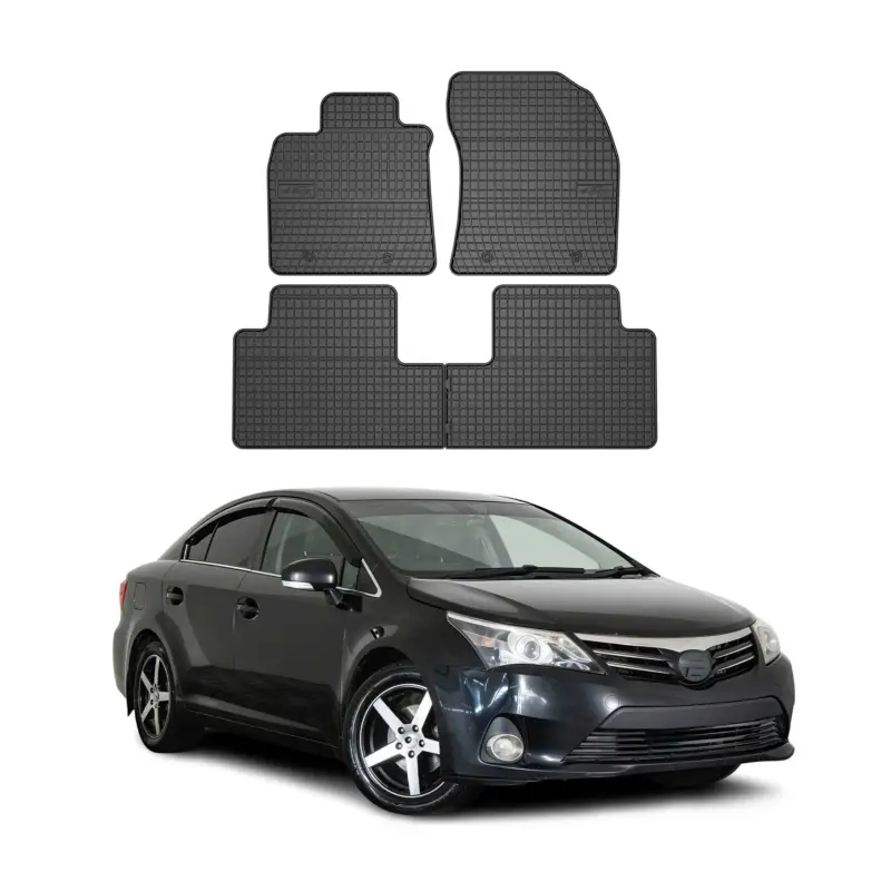 OMAC Gummi Fußmatten für Toyota Avensis 2009-2018 Automatten Gummi Schwarz 4tlg Neu