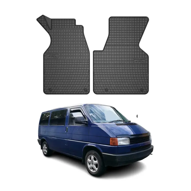 OMAC Gummi Fußmatten für VW Transporter T4 1990-2003 Automatten Gummi Schwarz 2x Angebot