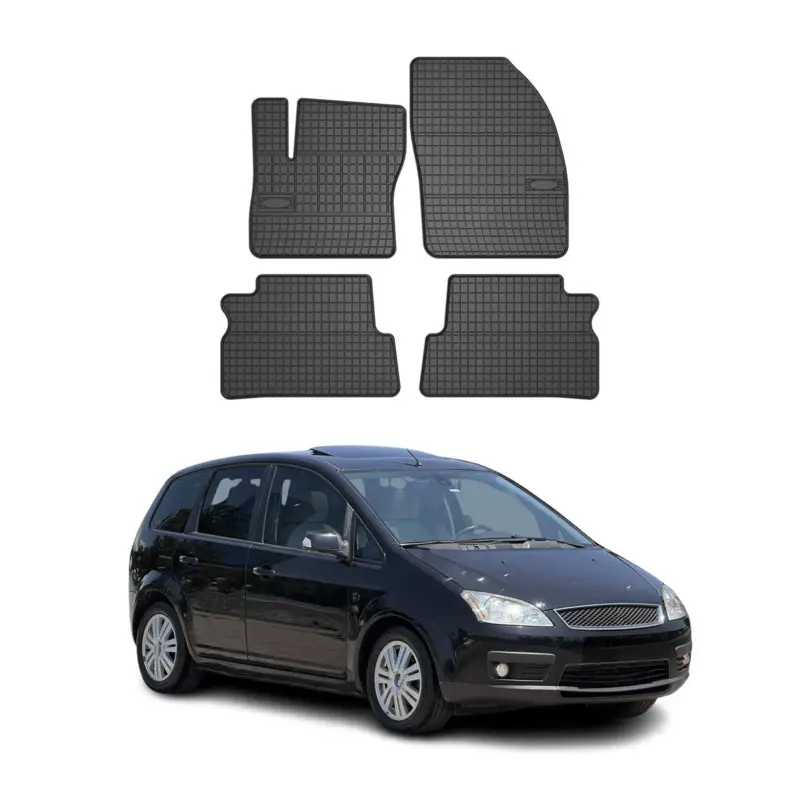 Sichere Zahlung OMAC Gummi Fußmatten für Ford C-Max 2003-2010 Automatten Gummi Schwarz 4tlg