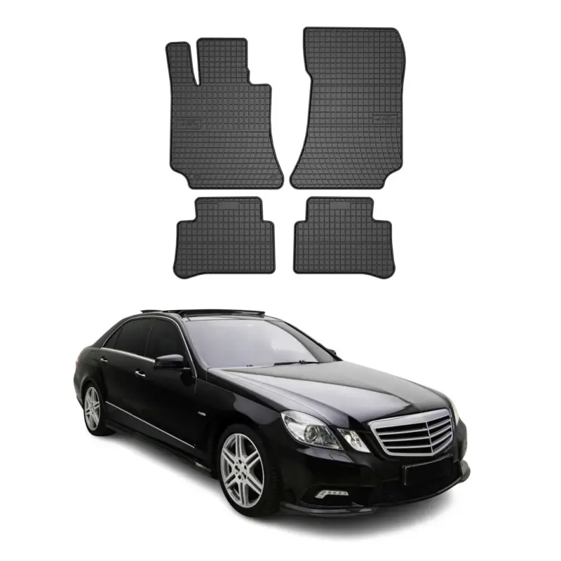 Bestseller OMAC Gummi Fußmatten für Mercedes E Klasse W212 2009-2016 Automatten Schwarz 4x
