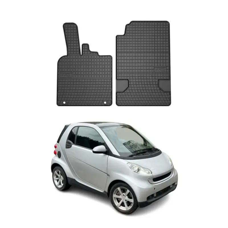 OMAC Gummi Fußmatten für Smart ForTwo 2007-2014 Automatten Gummi Schwarz 2tlg Top-Angebot