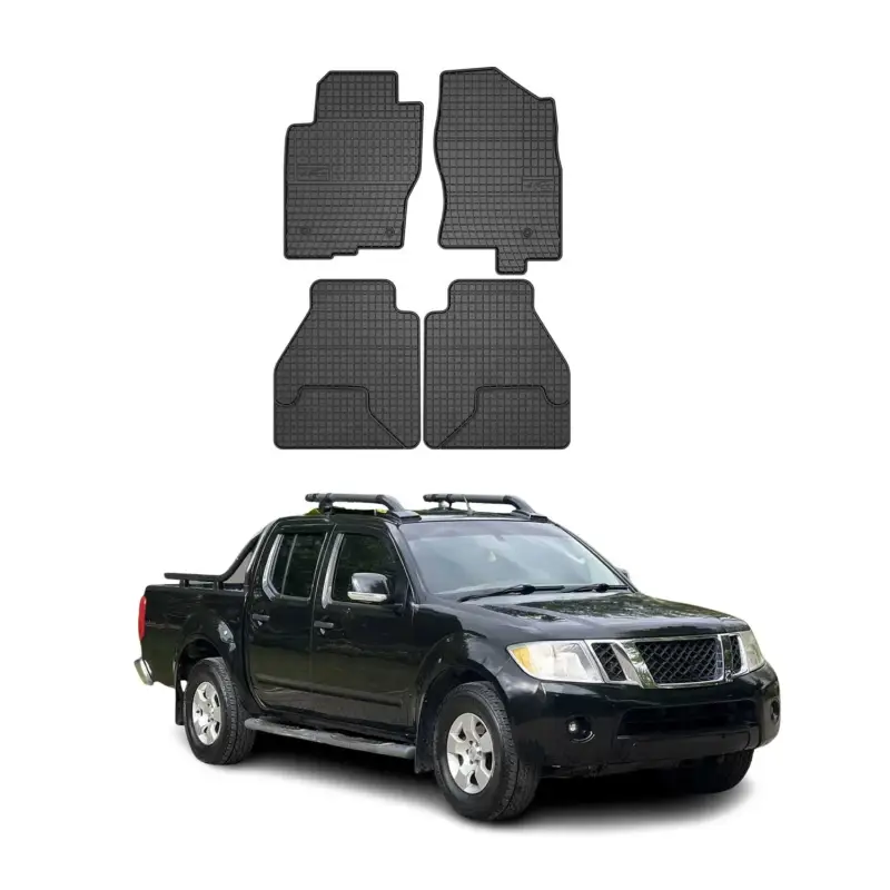 Zertifiziert OMAC Gummi Fußmatten für Nissan Pathfinder 2010-2021 Automatten Gummi Schwarz 4x