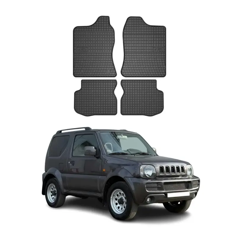 OMAC Gummi Fußmatten für Suzuki Jimny 1998-2018 Automatten Gummi Schwarz 4tlg Markenprodukt