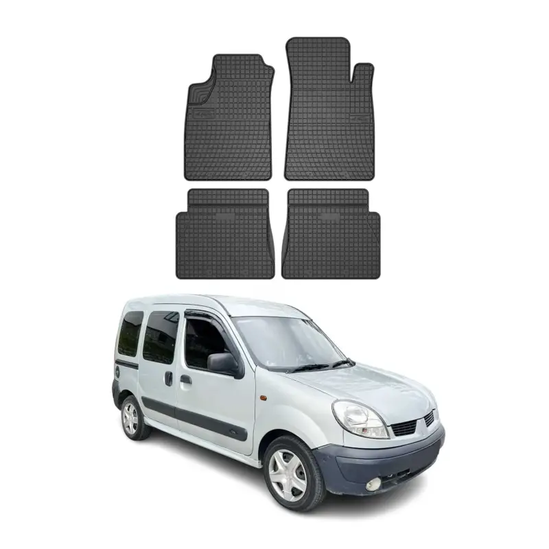 OMAC Gummi Fußmatten für Renault Kangoo I 1997-2007 Automatten Schwarz 4tlg Expressversand