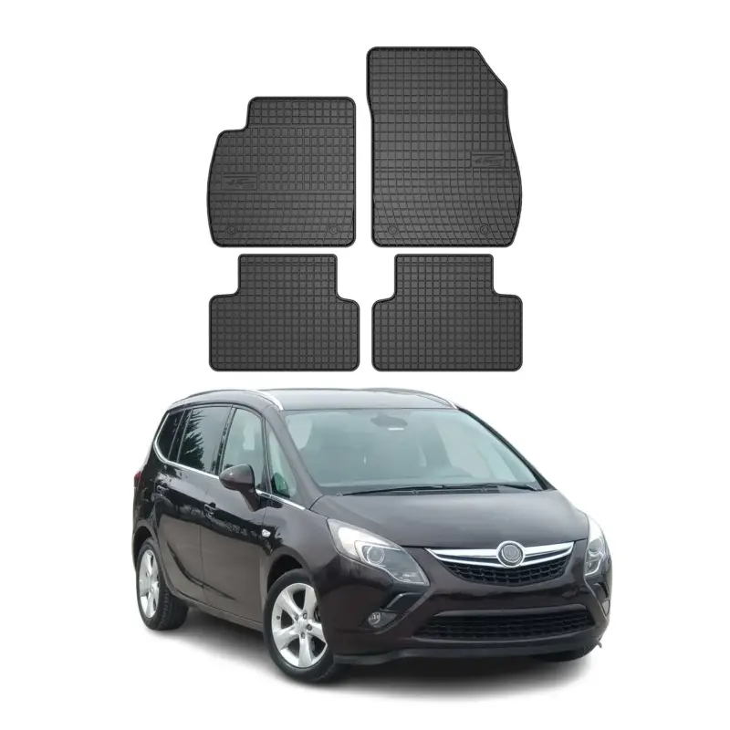 OMAC Gummi Fußmatten für Opel Zafira C Tourer 2012-2019 Automatten Schwarz 4x Geprüft