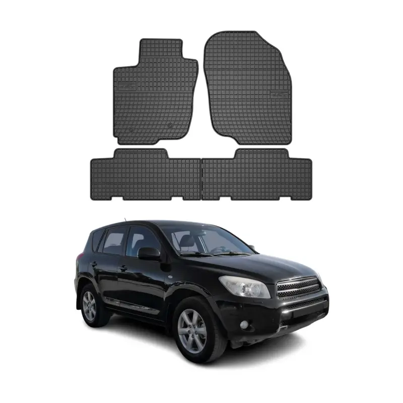 Preisreduziert OMAC Gummi Fußmatten für Toyota RAV4 2005-2012 Automatten Gummi Schwarz 4tlg