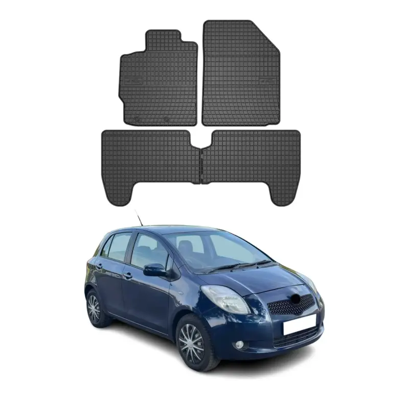 Beliebt OMAC Gummi Fußmatten für Toyota Yaris 2005-2011 Automatten Gummi Schwarz 4tlg