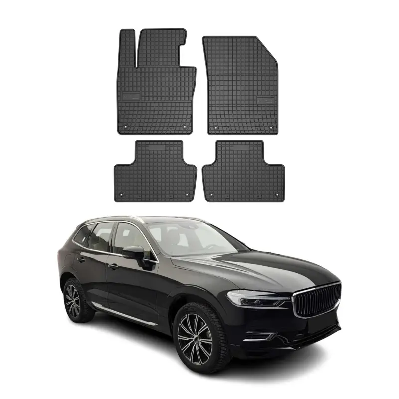 OMAC Gummi Fußmatten für Volvo XC60 2018-2026 Automatten Gummi Schwarz 4tlg Geprüft