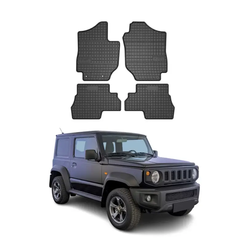 Aktuell OMAC Gummi Fußmatten für Suzuki Jimny 2018-2026 Automatten Gummi Schwarz 4tlg