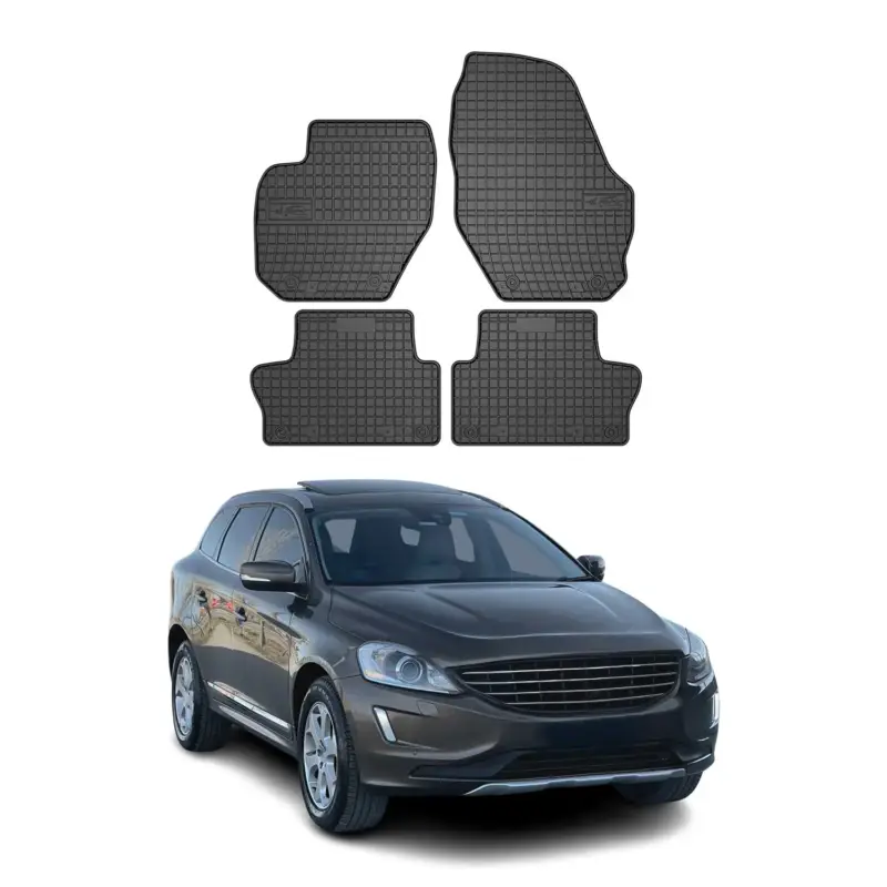 Begrenztes Angebot OMAC Gummi Fußmatten für Volvo XC60 2008-2017 Automatten Gummi Schwarz 4tlg