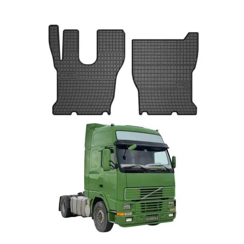 OMAC Gummi Fußmatten für Volvo FM 1998-2026 Automatten Gummi Schwarz 2tlg Neue Kollektion