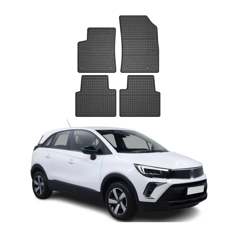 Sichere Zahlung OMAC Gummi Fußmatten für Opel Crossland 2017-2024 Automatten Gummi Schwarz 4tlg