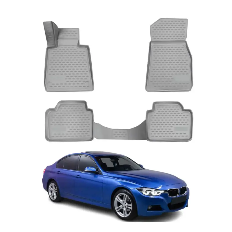 Expressversand OMAC Gummimatten Fußmatten für BMW 4er F32 Coupe F36 Gran Coupe 2013-2021 Grau