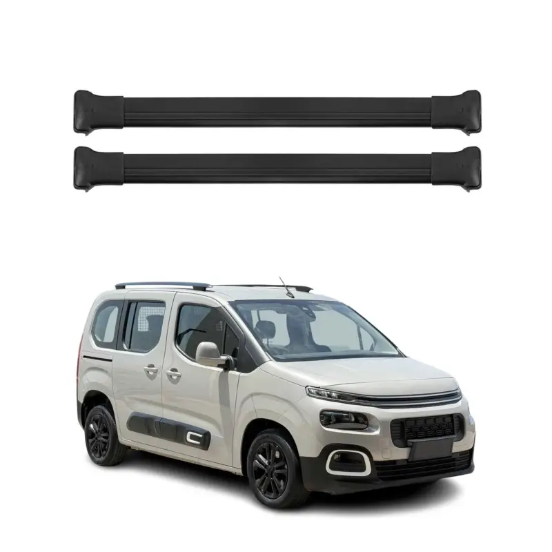 Dachträger Grundtäger für Citroen Berlingo 2018-2026 75kg Alu Schwarz 2x Zertifiziert