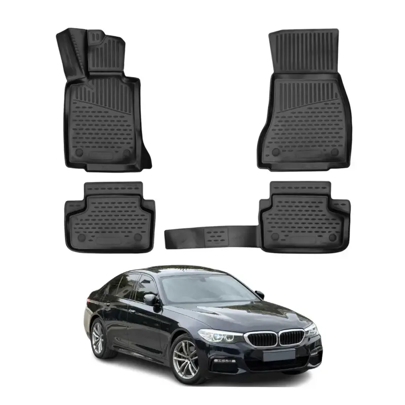 Bestseller OMAC Gummimatten Fußmatten für BMW 5er Limo Touring G30 G31 2017-2024 TPE Matter