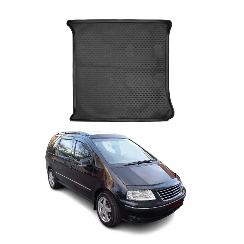 Kofferraummatte Kofferraumwanne für VW Sharan 1995-2010 Gummi TPE Schwarz Neue Kollektion