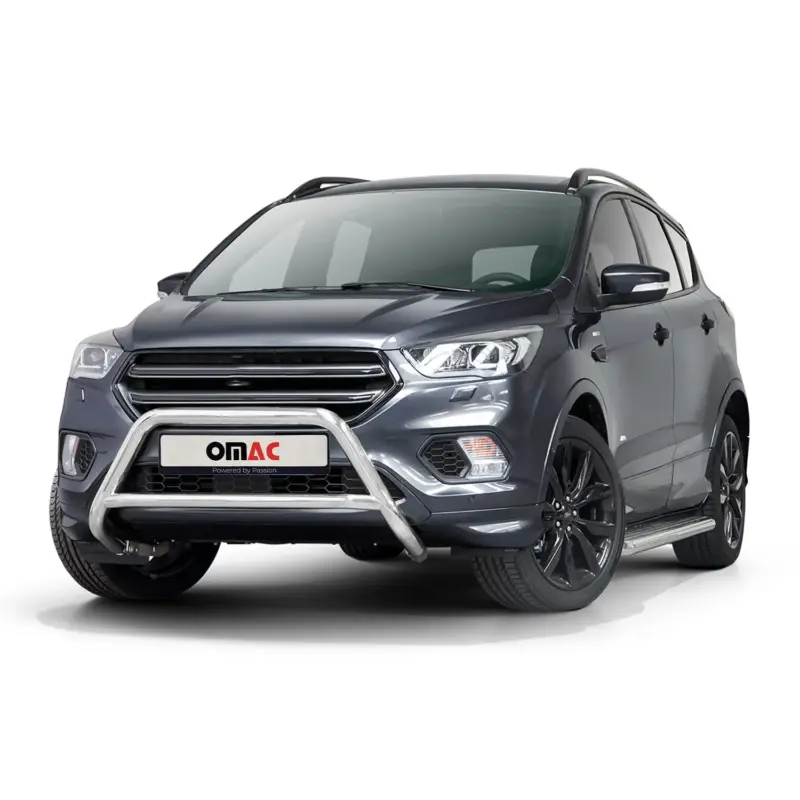 Frontbügel Schutz Frontschutzbügel für Ford Kuga II 2017-19 FL ABE Stahl Silber Zertifiziert