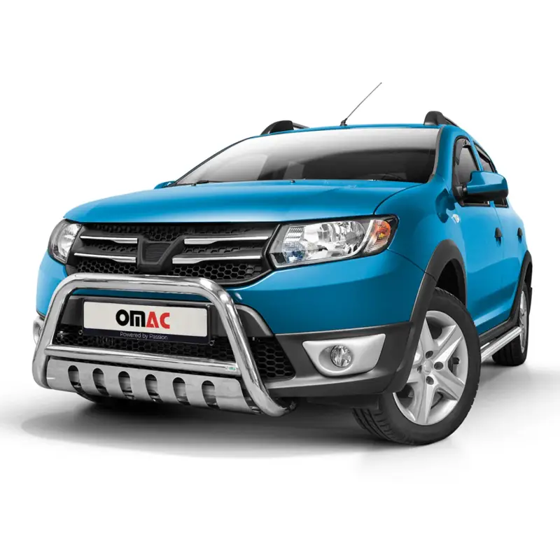 Frontbügelschutz Frontschutzbügel für Dacia Sandero Stepway 2012-2016 ABE Silber Versand Am Gleichen Tag