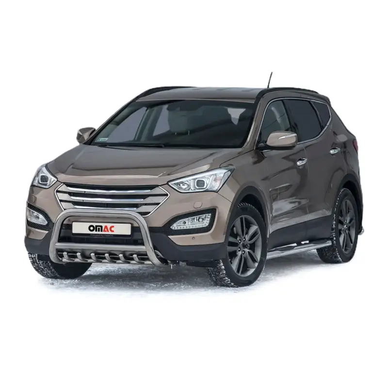 Must-Have Edelstahl Frontschutzbügel für Hyundai Santa Fe 2012-2018 ABE Silber Rammschutz
