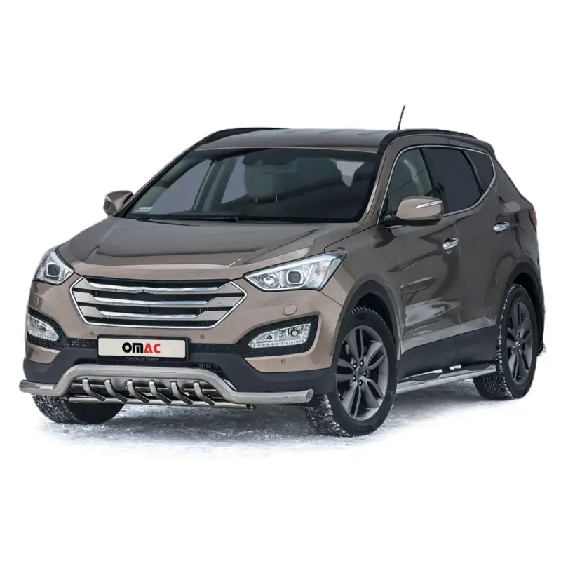 Frontschutzbügel Frontbügel für Hyundai Santa Fe 2012-2018 mit ABE Stahl Silber Nur Für Kurze Zeit