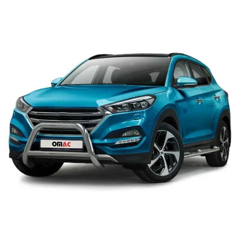 Sonderaktion Frontbügel Schutz Frontschutzbügel für Hyundai Tucson 2015-2020 ABE Stahl Silber