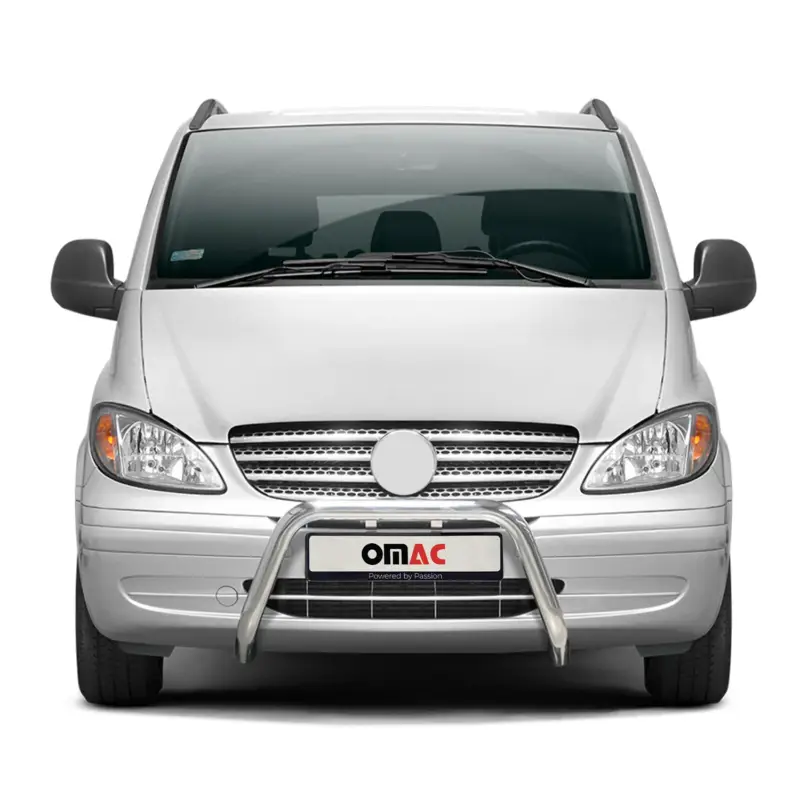 Stahl Frontbügel Frontschutzbügel für Mercedes Vito W639 2003-10 ABE ø63 Silber Garantierte Lieferung