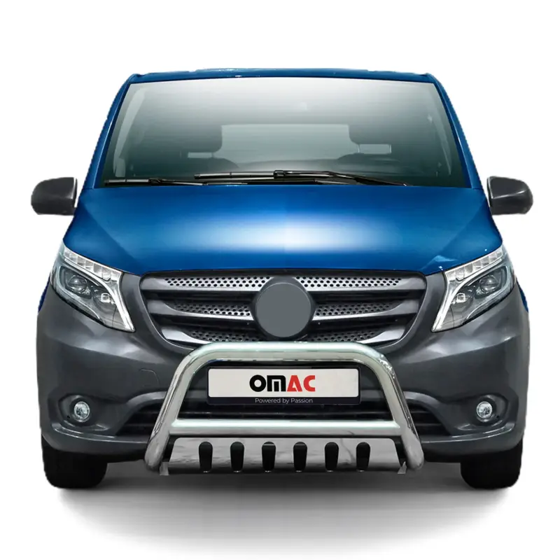 Highlight Frontbügel Schutz Edelstahl für Mercedes Vito W447 2014-2019 Pre-FL ABE Silber