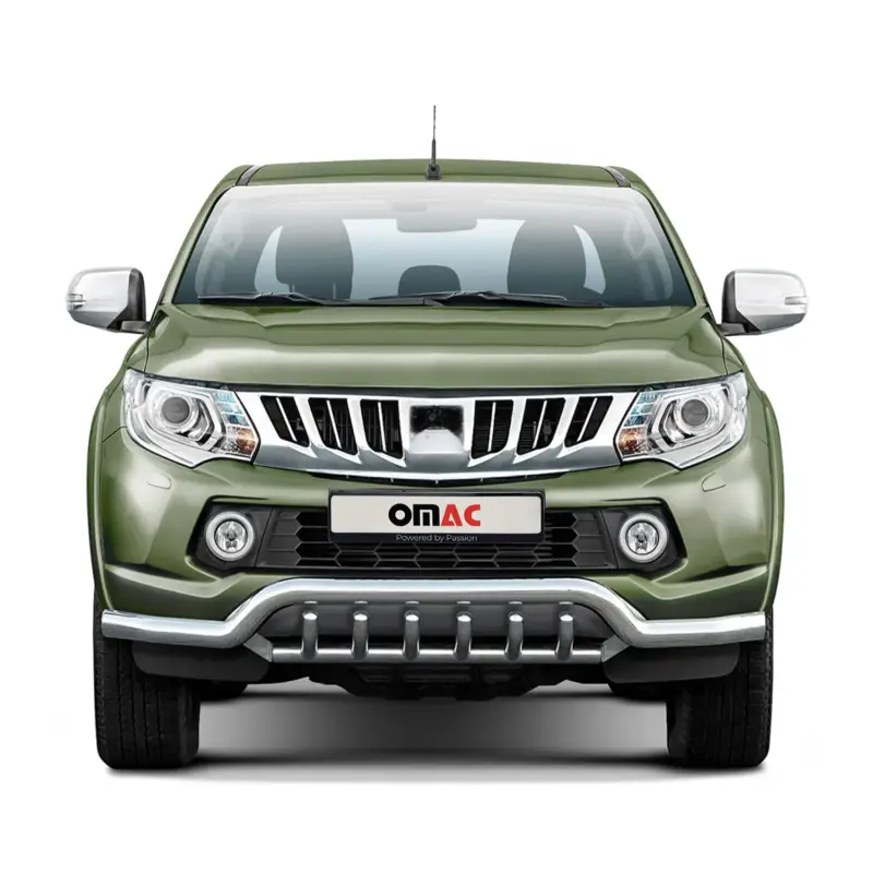 Highlight Frontschutzbügel Frontbügel für Mitsubishi L200 2015-2022 mit ABE Stahl Silber