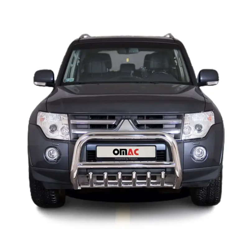 Top-Seller Frontbügel Frontschutzbügel für Mitsubishi Pajero 2007-2014 mit ABE Stahl Silber