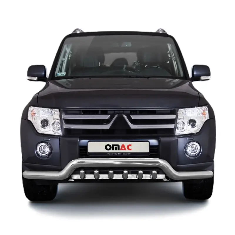Begrenztes Angebot Frontschutzbügel Frontbügel für Mitsubishi Pajero 2007-2014 mit ABE Stahl Silber
