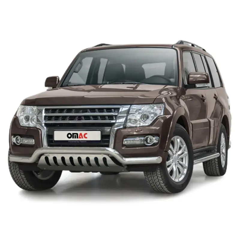 Frontbügel Frontschutzbügel für Mitsubishi Pajero 2014-2022 Edelstahl ABE Silber Neu Im Sortiment