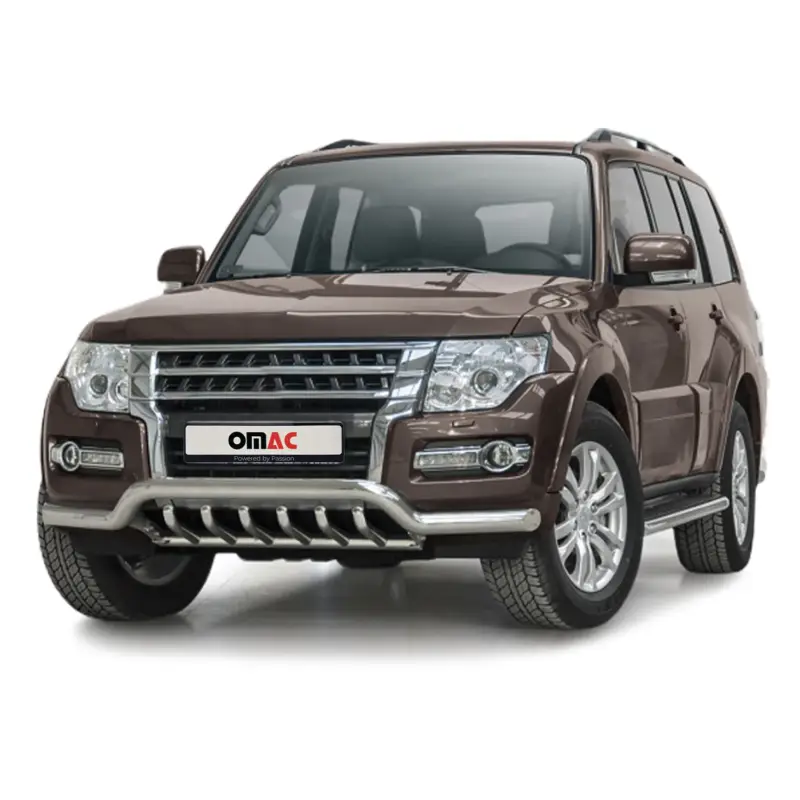 Frontschutzbügel Frontbügel für Mitsubishi Pajero 2014-2022 mit ABE Stahl Silber Nur Für Kurze Zeit