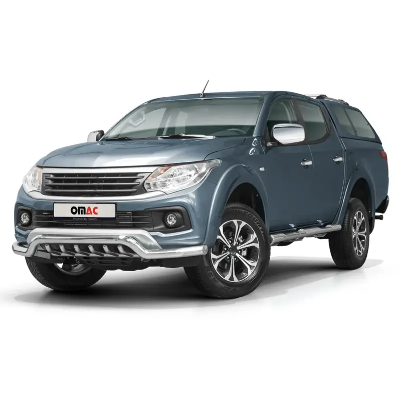 Frontschutzbügel Frontbügel für Fiat Fullback 2016-2021 mit ABE Stahl Silber Top-Seller