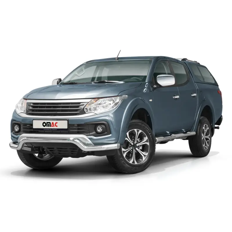 Frontbügel Frontschutzbügel Schutz für Fiat Fullback 2016-2021 Stahl ABE Silber Letzte Chance