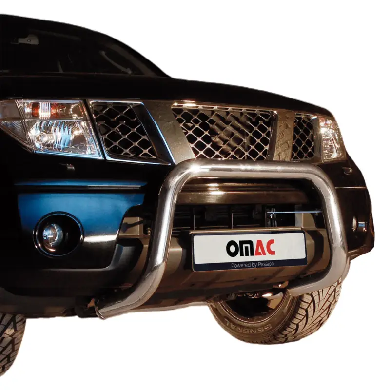 Highlight Frontbügel Frontschutzbügel für Nissan Navara 2010-2015 mit ABE Stahl Silber