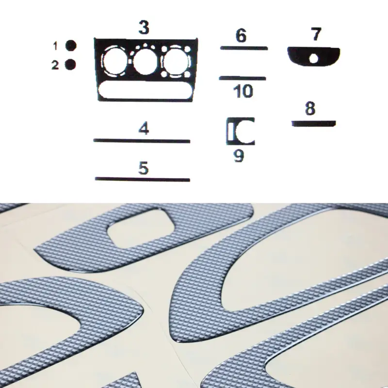 Wochenendangebot Innenraum Dekor Cockpit für Opel Corsa B 1993-2002 Carbon Optik 10tlg
