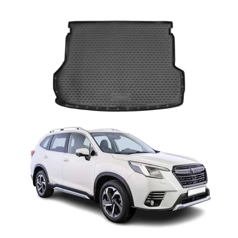 Super-Preis Kofferraummatte Kofferraumwanne für Subaru Forester V 2018-25 Gummi TPE Schwarz