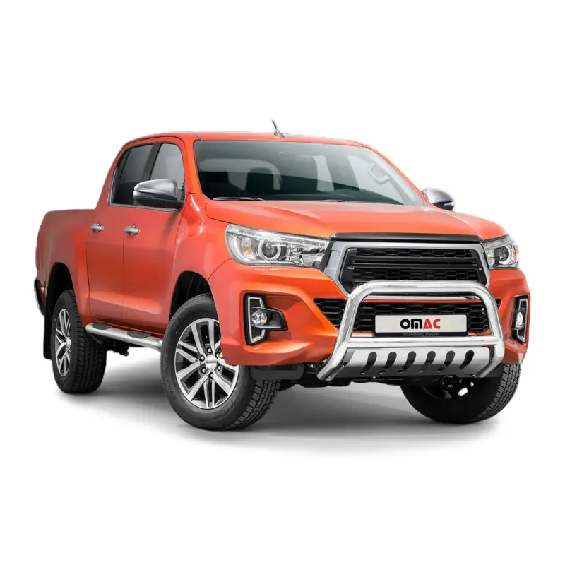 Preisreduziert Frontbügel Frontschutzbügel für Toyota Hilux 2018-2020 mit ABE Edelstahl Silber